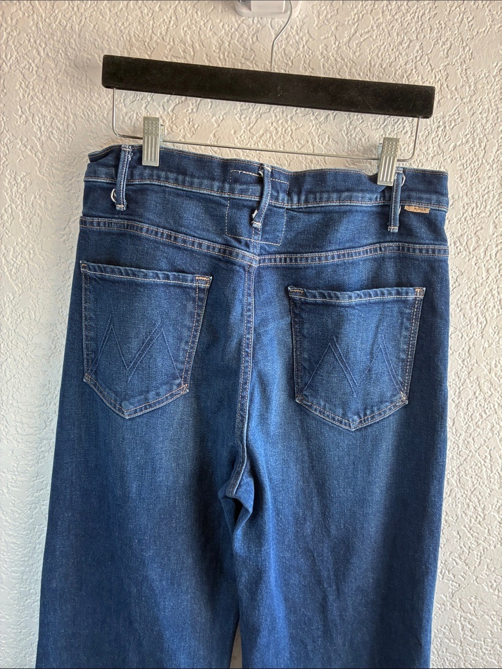 Mother Superior Hustler Roller Sneak Cuff Jeans Wide Leg High Rise Denim 33 - Picture 7 of 10